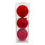3-Count Red Flocked Ornaments, 150MM