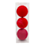 3-Count Red Flocked Ornaments, 150MM