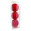 3-Count Red Flocked Ornaments, 150MM