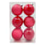6-Count Mixed Red Shatterproof Ornaments, 80MM
