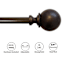 Gwen 3/4" Bronze Ball Window Rod, 28-48"