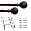 Gwen 3/4" Bronze Ball Curtain Rod, 48-84"