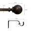 Gwen 3/4" Bronze Ball Curtain Rod, 48-84"
