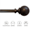 Gwen 3/4" Bronze Ball Curtain Rod, 48-84"