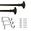 Wilson 3/4" Bronze Square Curtain Rod, 84-120"