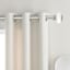 Tyson 3/4" Clear & Nickel Square Curtain Rod, 84-120"