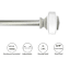 Tyson 3/4" Clear & Nickel Square Curtain Rod, 84-120"
