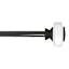 Tyson 3/4" Clear & Bronze Square Curtain Rod, 84-120"