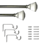 Parker 3/4" Pewter Trumpet Curtain Rod, 28-48"