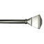 Parker 3/4" Pewter Trumpet Curtain Rod, 48-84"