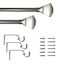 Parker 3/4" Pewter Trumpet Curtain Rod, 48-84"