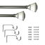 Parker 3/4" Pewter Trumpet Curtain Rod, 84-120"