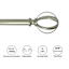 Princeton 3/4" Nickel Cage Curtain Rod, 48-84"