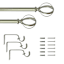 Princeton 3/4" Nickel Cage Curtain Rod, 84-120"