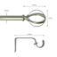 Princeton 3/4" Nickel Cage Curtain Rod, 84-120"