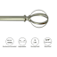 Princeton 3/4" Nickel Cage Curtain Rod, 84-120"