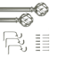 Winslow 1" Nickel Cage Curtain Rod, 36-72"