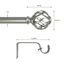 Winslow 1" Nickel Cage Curtain Rod, 36-72"
