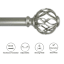 Winslow 1" Nickel Cage Curtain Rod, 36-72"