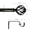 Winslow 1" Bronze Cage Curtain Rod, 36-72"