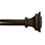 Mitchell 1" Bronze Square Curtain Rod, 36-72"