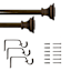 Mitchell 1" Bronze Square Curtain Rod, 36-72"