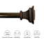 Mitchell 1" Bronze Square Curtain Rod, 36-72"