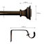 Mitchell 1" Bronze Square Curtain Rod, 72-120"