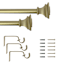 Mitchell 1" Brass Square Curtain Rod, 18-36"