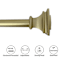 Mitchell 1" Brass Square Curtain Rod, 36-72"
