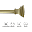Mitchell 1" Brass Square Curtain Rod, 72-120"