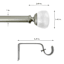 Preston 1" Clear & Silver Round Curtain Rod, 72-120"