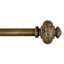 Atlanta 1" Wood Finish Urn Style Metal Curtain Rod, 18-36"