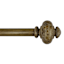 Atlanta 1" Wood Finish Urn Style Curtain Rod, 36-72"