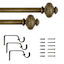 Atlanta 1" Wood Finish Urn Style Curtain Rod, 36-72"