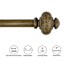 Atlanta 1" Wood Finish Urn Style Curtain Rod, 36-72"