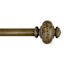 Atlanta 1" Wood Finish Urn Style Curtain Rod, 72-120"