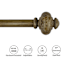 Atlanta 1" Wood Finish Urn Style Curtain Rod, 72-120"