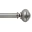 1" Pewter Knob Curtain Rod, 36-72"