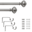 1" Pewter Knob Curtain Rod, 72-120"