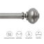 1" Pewter Knob Curtain Rod, 72-120"