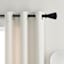 1" Black Textured Cone Curtain Rod, 18-36"
