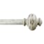 Atlanta 1" White Wood Urn Style Curtain Rod, 18-36"