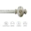 Atlanta 1" White Wood Urn Style Curtain Rod, 72-120"
