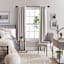 1" Black Flute Curtain Rod, 18-36"