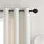 1" Black Flute Ball Curtain Rod, 72-120"