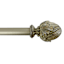 1" Bronze Leaf Cone Curtain Rod, 36-72"