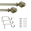 1" Bronze Leaf Cone Curtain Rod, 36-72"