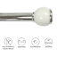 Chris 1" Diameter White Finish Window Tension Rod, 41-72"