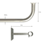 7/8" Pewter Room Darkening French Curtain Rod, 34-112"